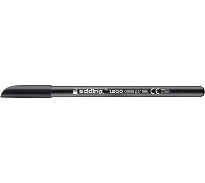 Fineliner edding 1200 001 fijn zwart blister à 3 stuks