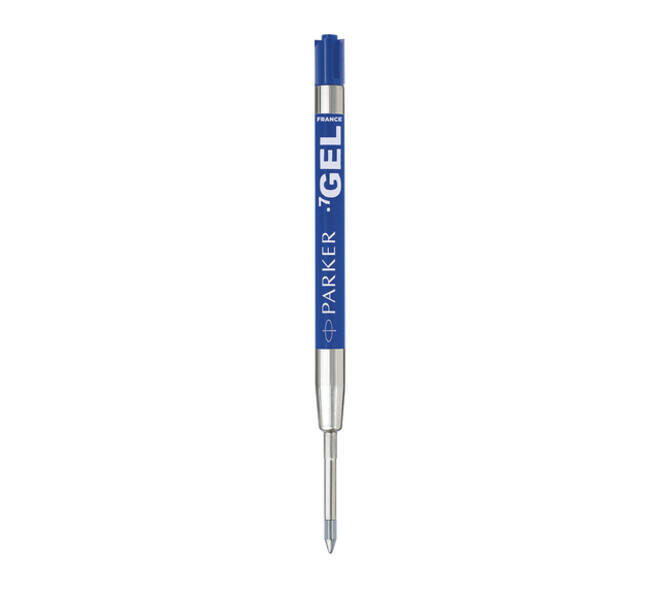 Gelschrijvervulling Parker Quink medium blauw blister à 2 stuks