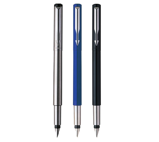 Vulpen Parker Vector stainless steel medium blister à 1 stuk
