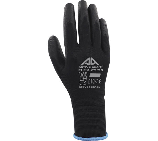 Handschoen ActiveGear grip PU-flex zwart extra large