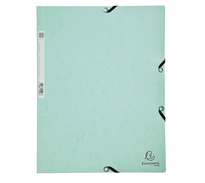 Elastomap Exacompta aquarel A4 3 kleppen 400gr glanskarton groen