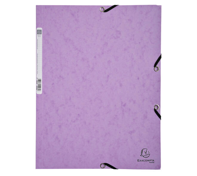 Elastomap Exacompta Aquarel A4 3 kleppen 400gr glanskarton assorti