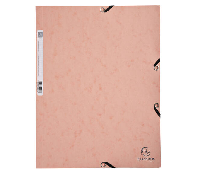 Elastomap Exacompta Aquarel A4 3 kleppen 400gr glanskarton roze