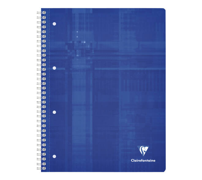 Collegeblok Clairefontaine Studium A4+ ruit 5x5mm 4-gaats 80 pagina's assorti