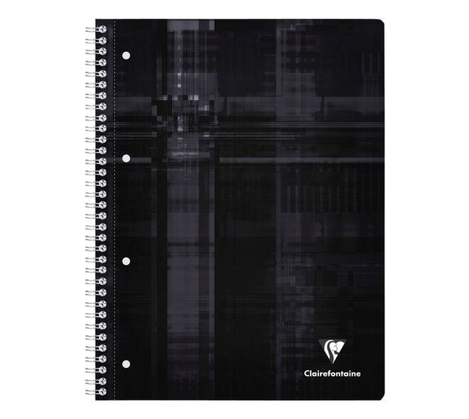 Collegeblok Clairefontaine Studium A4+ ruit 5x5mm 4-gaats 80 pagina's assorti