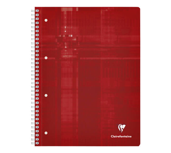 Collegeblok Clairefontaine Studium A4+ ruit 5x5mm 4-gaats 80 pagina's assorti