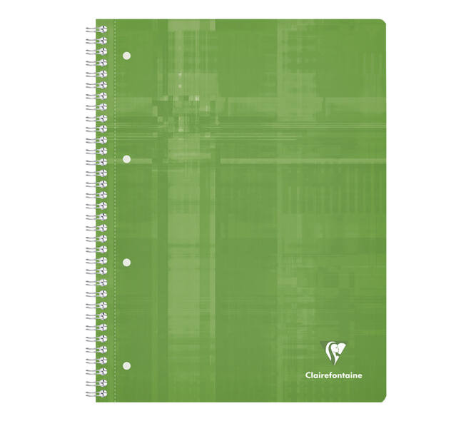 Collegeblok Clairefontaine Studium A4+ ruit 5x5mm 4-gaats 80 pagina's assorti