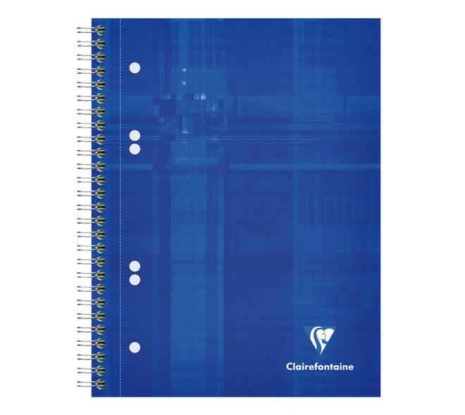 Collegeblok Clairefontaine Studium A5+ ruit 5x5mm 6-gaats 80 pagina's assorti