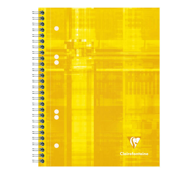 Collegeblok Clairefontaine Studium A5+ ruit 5x5mm 6-gaats 80 pagina's assorti