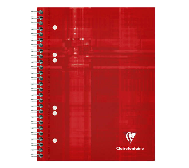 Collegeblok Clairefontaine Studium A5+ ruit 5x5mm 6-gaats 80 pagina's assorti