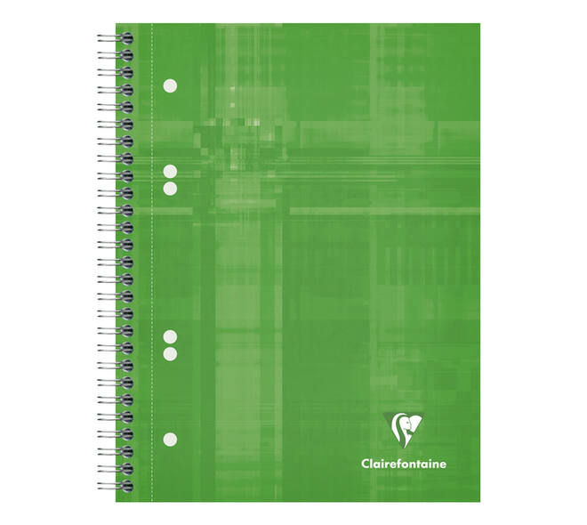 Collegeblok Clairefontaine Studium A5+ ruit 5x5mm 6-gaats 80 pagina's assorti