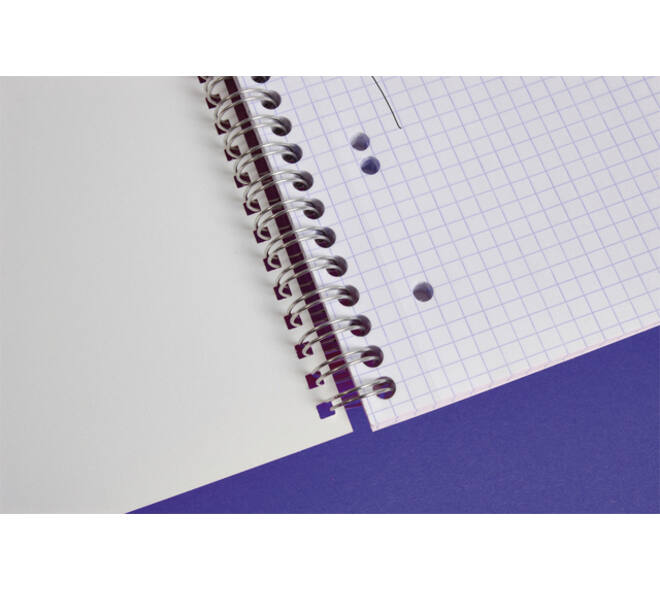 Collegeblok Clairefontaine Studium A5+ ruit 5x5mm 6-gaats 80 pagina's assorti