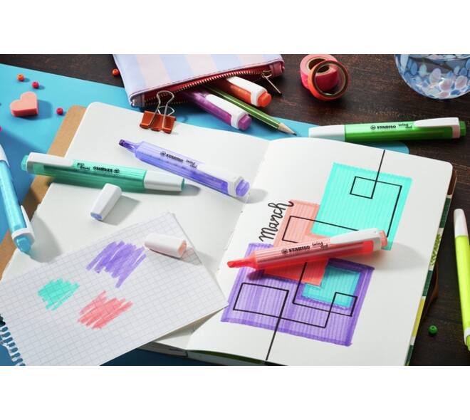Markeerstift STABILO Swing cool 275/8 Wow assorti etui à 8 stuks
