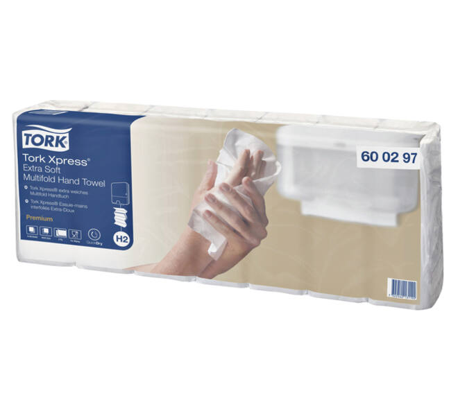 Handdoek Tork H2 Xpress Premium multifold 2-laags 212x340mm 7x100 vel wit 600297