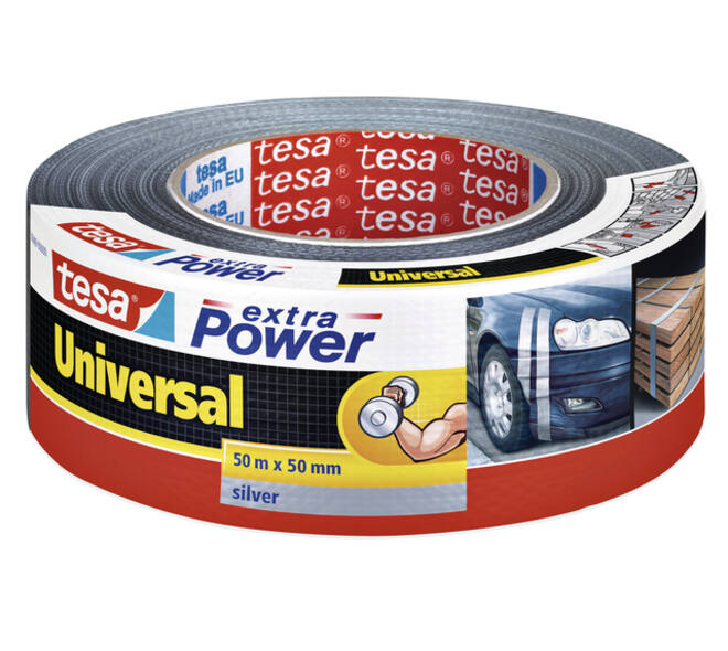 Duct tape tesa® extra Power Universal 50mx50mm grijs