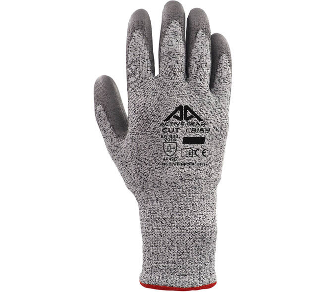 Handschoen ActiveGear snijbestendig grijs 10/XL