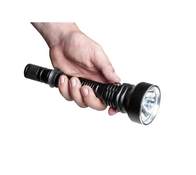 Zaklamp MAUL Helios LED 23cm accu lichtbereik 300m 10W