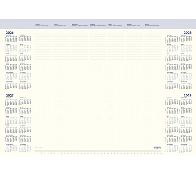 Onderlegblok 2027 Brepols Office Mate 7dagen/1pagina 41.2x59cm