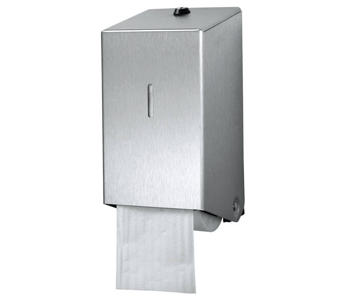 Toiletpapierdispenser Euro Products systeemrol duo zilver 438001