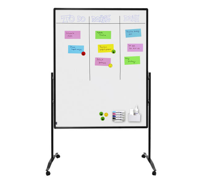 Scheidingswand + whiteboard Legamaster Premium 150x120cm gelakt staal