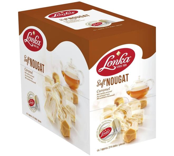 Nougat Lonka caramel doos 214 stuks