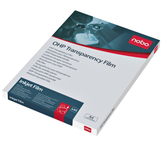 Overheadprojector transparanten Nobo voor inkjetprinters 50 stuks