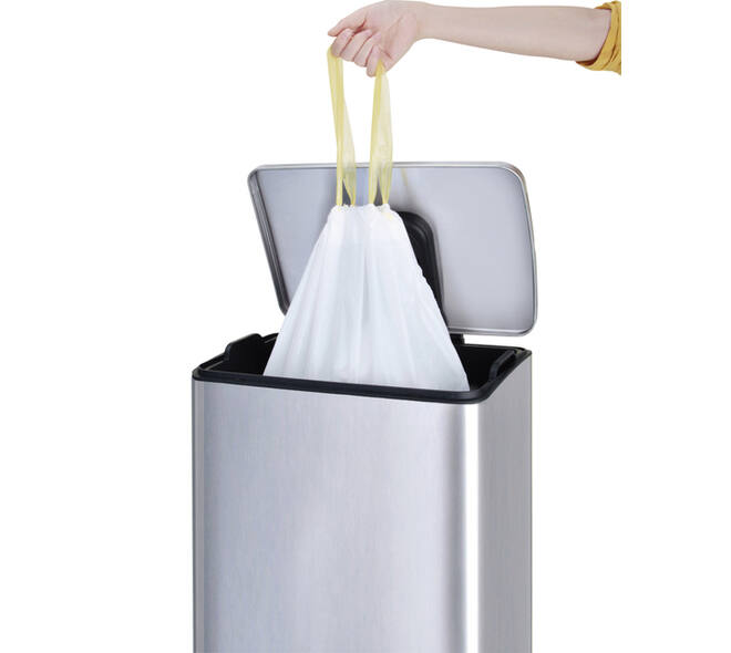 Afvalzak EKO MDPE type F1 met trekband 49x68cm 18-28L wit rol à 20 stuks