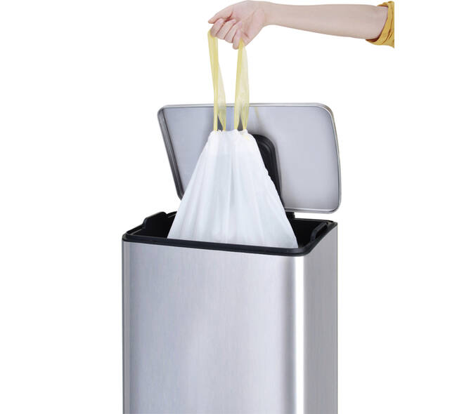 Afvalzak EKO MDPE type F met trekband 64x75cm 40-60L wit rol à 12 stuks