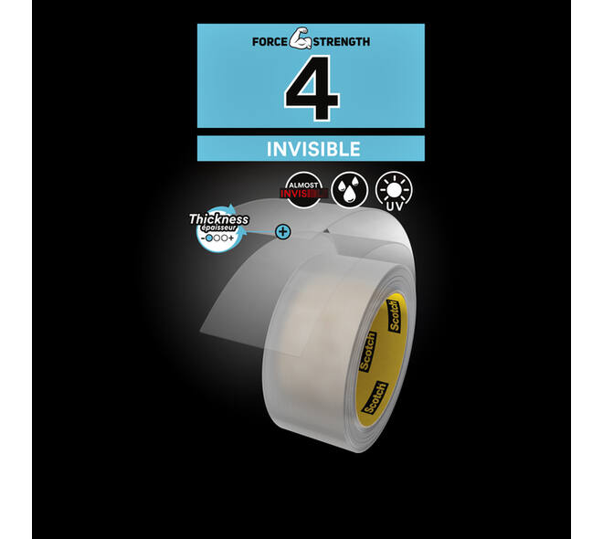 Plakband Scotch Extremium invisible 48mmx25m transparant