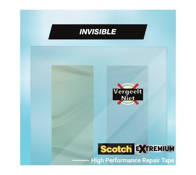 Plakband Scotch Extremium invisible 48mmx25m transparant