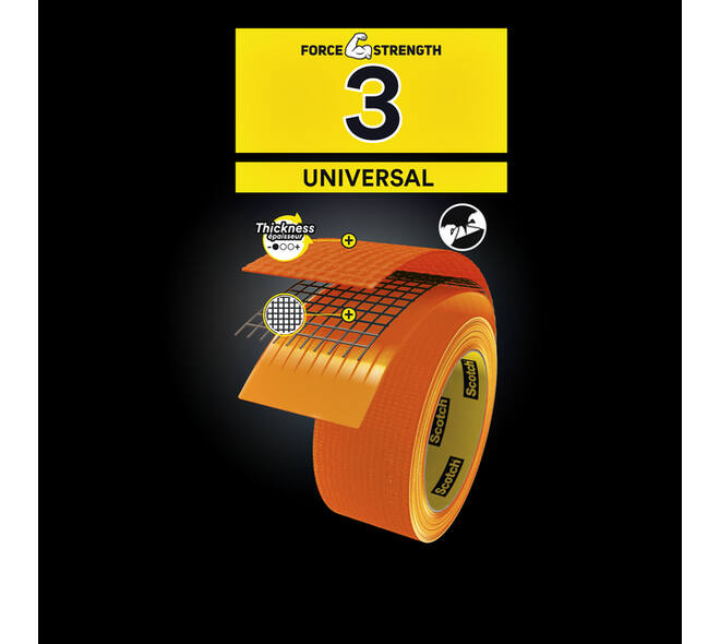 Plakband Scotch high visibility 48mmx25m oranje