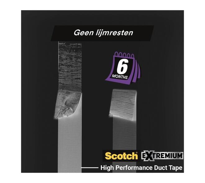 Duct tape Scotch Extremium no residue 18.2mx48mm grijs