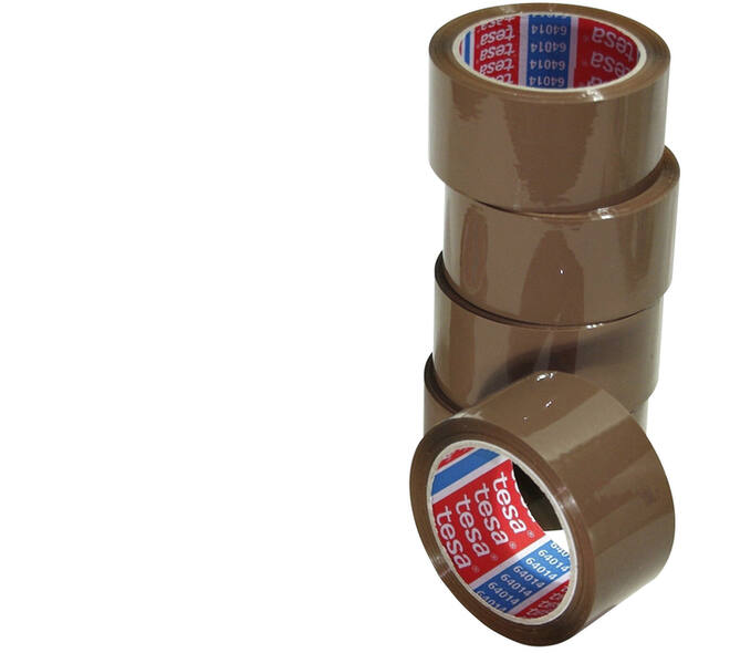 Verpakkingstape Tesa 50mmx66m PP bruin