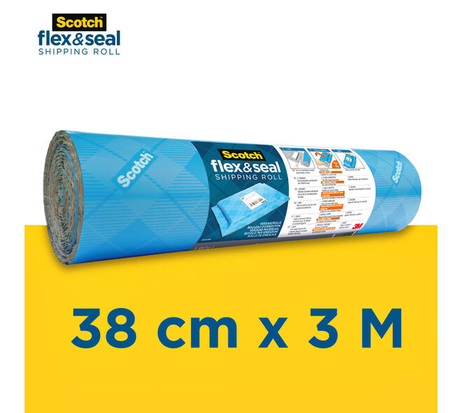 Verpakkingsrol Scotch Flex & Seal 38cmx3m