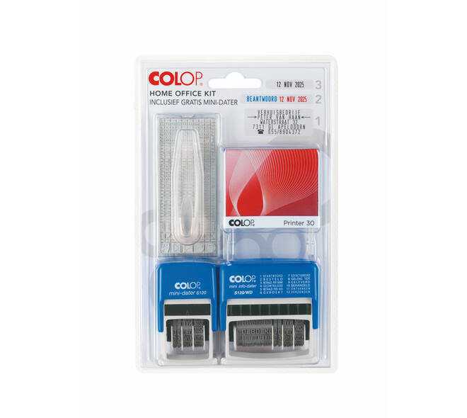 Stempelset Colop thuiskantoor 3-delig