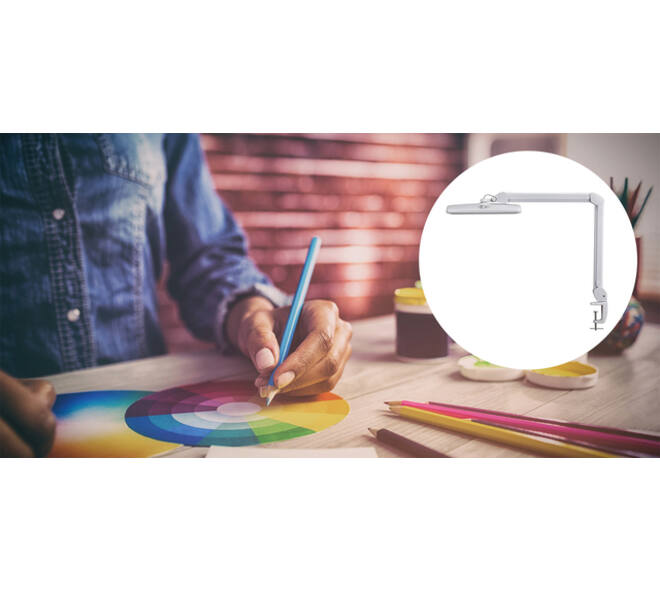 Werkpleklamp MAUL Intro LED tafelklem dimbaar wit