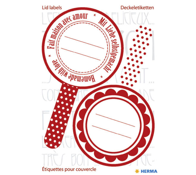 Etiket HERMA 15446 keuken new look rood