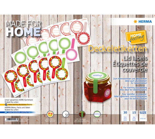Etiket HERMA 15446 keuken new look rood