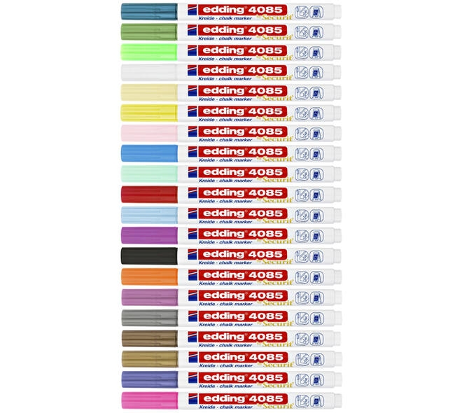 Krijtstift edding 4085 by Securit rond 1-2mm metallic violet