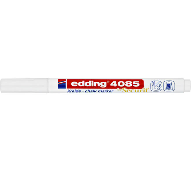 Krijtstift edding 4085 by Securit rond 1-2mm wit