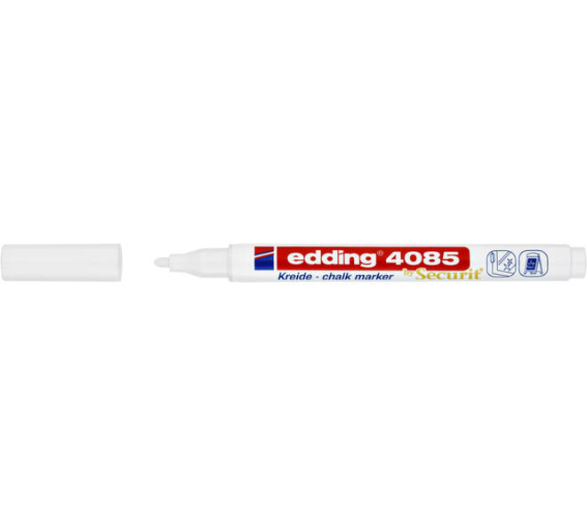 Krijtstift edding 4085 by Securit rond 1-2mm wit
