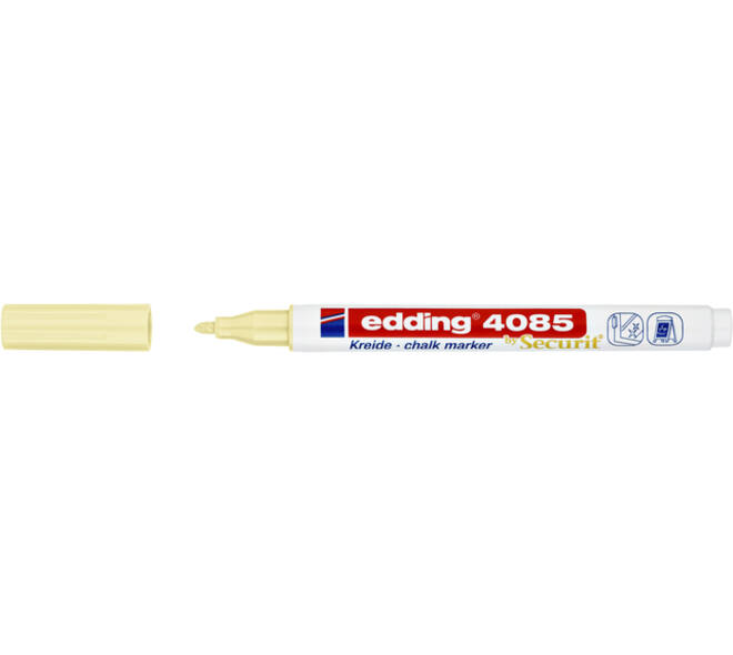 Krijtstift edding 4085 by Securit rond 1-2mm pastel geel