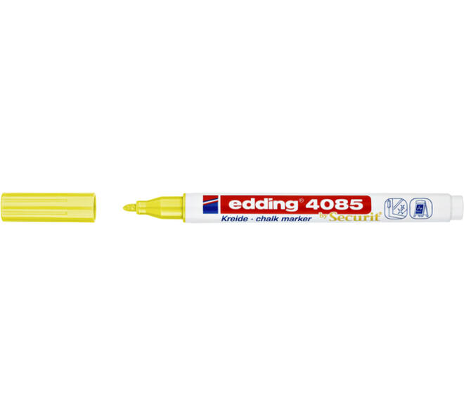 Krijtstift edding 4085 by Securit rond 1-2mm neon geel
