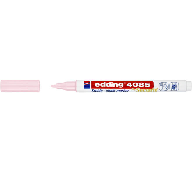 Krijtstift edding 4085 by Securit rond 1-2mm pastel roze
