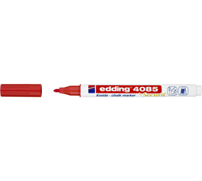 Krijtstift edding 4085 by Securit rond 1-2mm rood