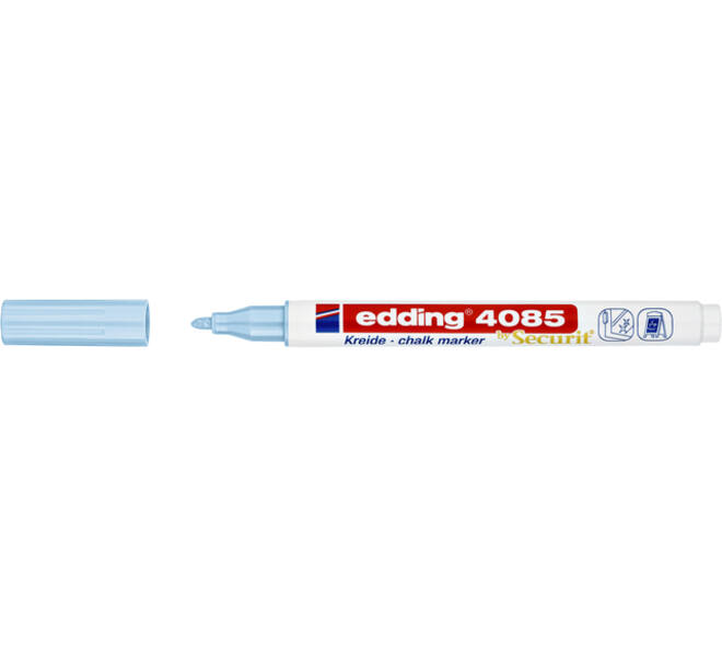 Krijtstift edding 4085 by Securit rond 1-2mm pastel blauw
