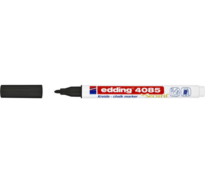 Krijtstift edding 4085 by Securit rond 1-2mm zwart