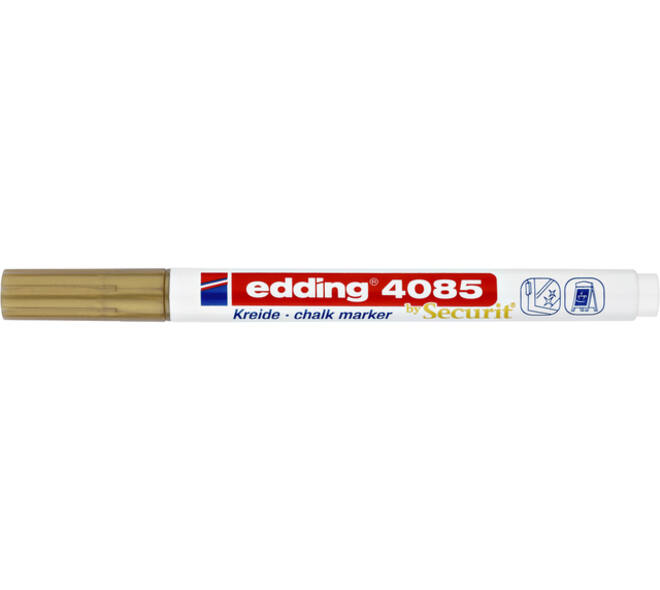 Krijtstift edding 4085 by Securit rond 1-2mm goud