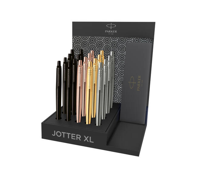 Balpen Parker Jotter XL Monochrome assorti medium 20 stuks