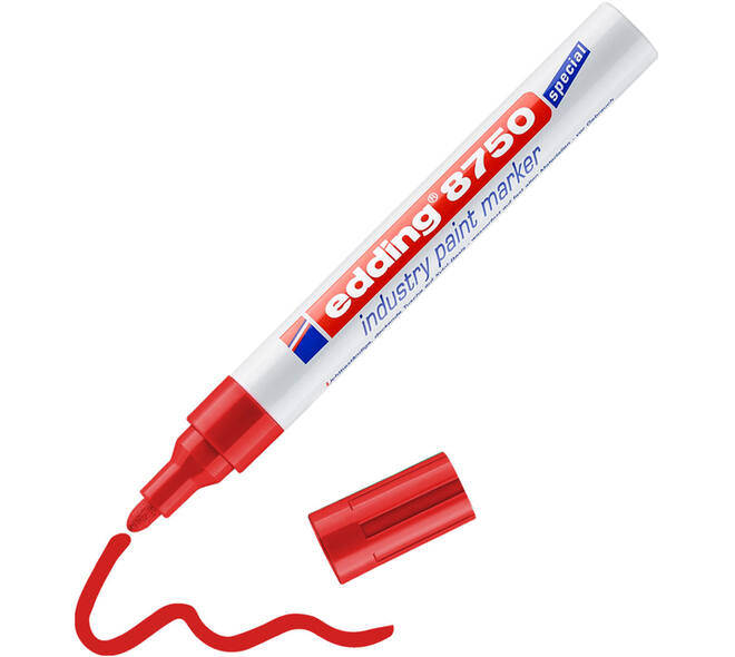 Paintmarker edding 8750 industrie 2-4mm rood
